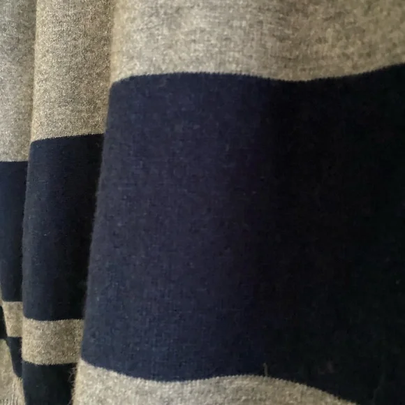 Belstaff Grey and Navy Striped Wool Quarter Zip Sweater Size S - Picture 8 of 8